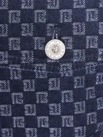 Jacquard Overshirt Mini Monogram Print