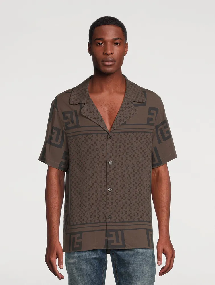 Short-Sleeve Shirt Mini Monogram Print