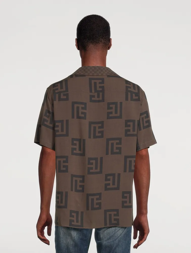 Short-Sleeve Shirt Mini Monogram Print