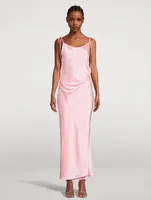 Satin Wrap Slip Dress