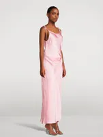 Satin Wrap Slip Dress