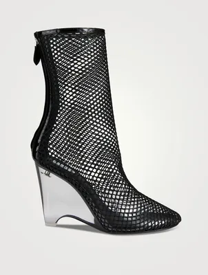 La Cage Mesh Wedge Boots