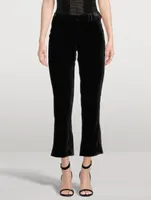 Velvet Bootcut Trousers