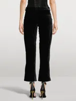 Velvet Bootcut Trousers