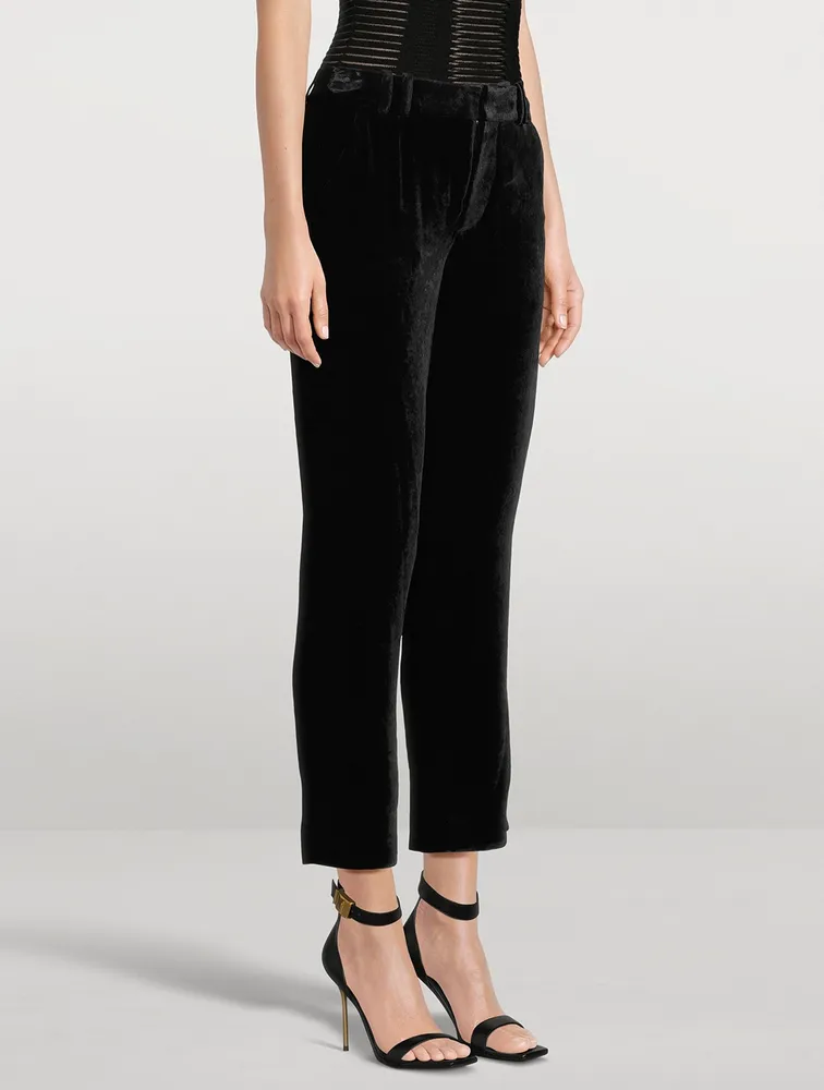 Velvet Bootcut Trousers