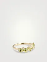 Amalfi 14K Gold Blend Peridot Half Band Ring With Diamonds