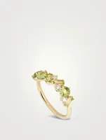 Amalfi 14K Gold Blend Peridot Half Band Ring With Diamonds