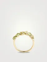 Amalfi 14K Gold Blend Peridot Half Band Ring With Diamonds