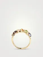 Amalfi 14K Gold Blend Rainbow Half Band Ring With Diamonds