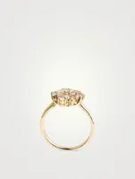 Amalfi 14K Gold Pastel Blossom Ring With Diamonds