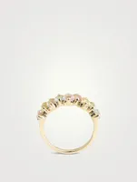 Cierra 14K Gold Pastel Mix Half Band Ring