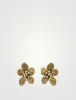 Hammered Flower Earrings