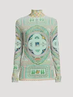 Mesh Turtleneck Le Labyrinthe Print