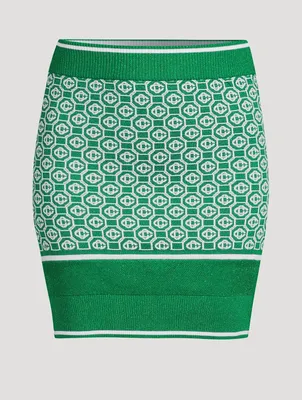 Jacquard Lurex Mini Skirt