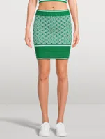 Jacquard Lurex Mini Skirt