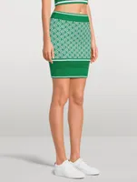 Jacquard Lurex Mini Skirt