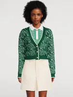 Jacquard Lurex Cardigan