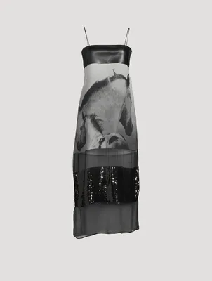 Mixed-Media Slip Dress Horse Photography Print