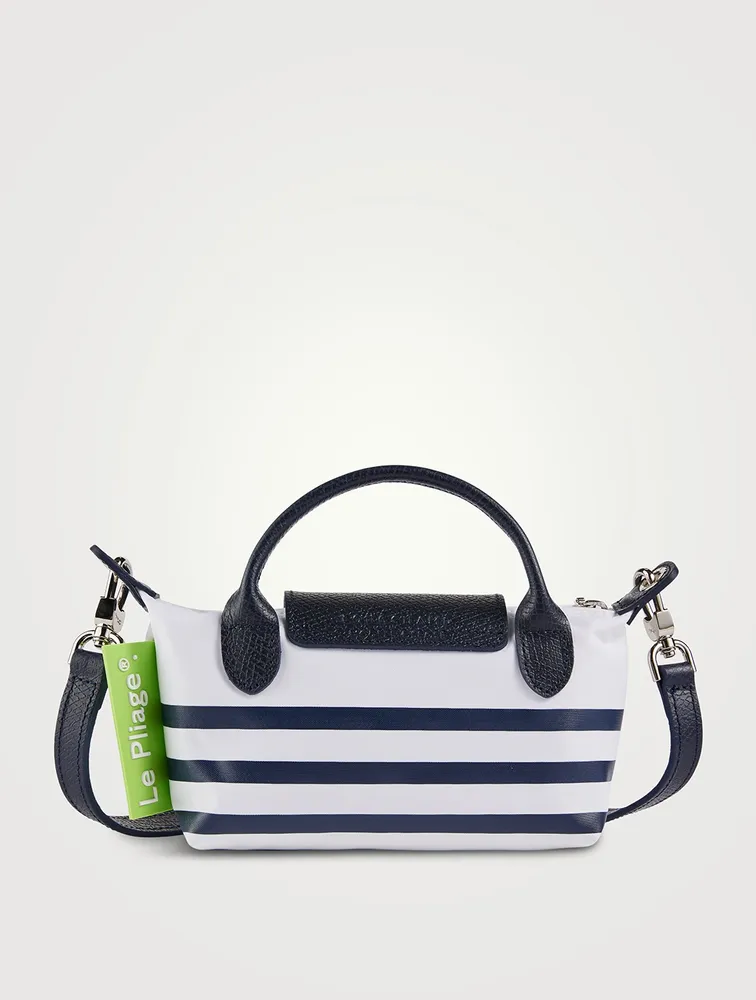 Longchamp Le Pliage XS Striped Canvas Crossbody Bag