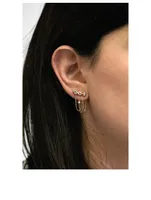 Cléo Jaeda 14K Gold Triple Chain Earring With Topaz