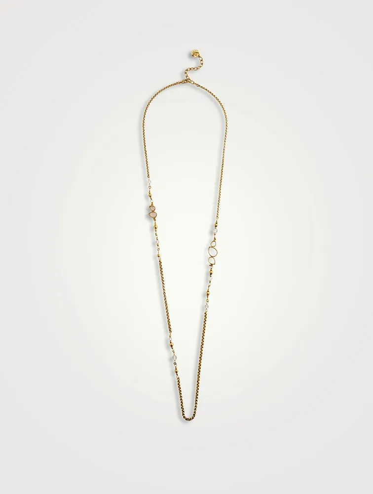 Cachemire Long Rock Crystal Necklace