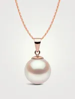 18K Rose Gold Pendant Necklace With South Sea Pearl