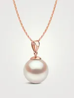 18K Rose Gold Pendant Necklace With South Sea Pearl
