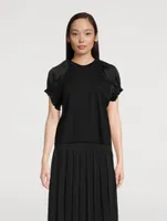 Satin Puff-Sleeve T-Shirt