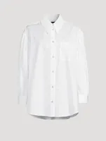 Puff-Sleeve Poplin Shirt