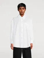 Puff-Sleeve Poplin Shirt