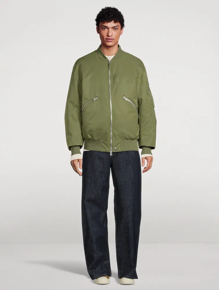 Francis Down Bomber Jacket With Shearling Collar