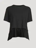 Layered Pleated Hem T-Shirt
