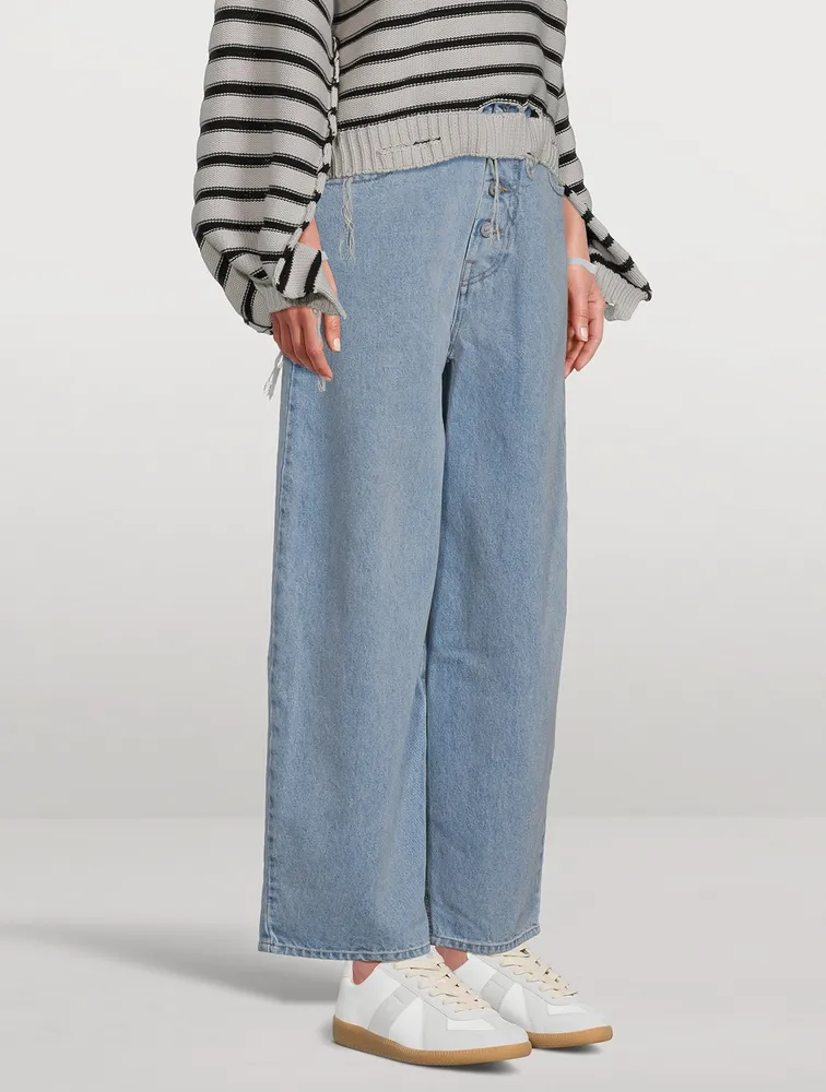 Cropped Balloon-Leg Jeans