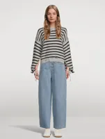 Cropped Balloon-Leg Jeans