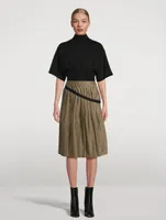 Pleated Midi Skirt