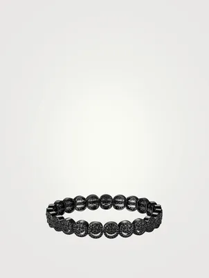 The Happy Face Bracelet™ - The Pavé Platinum Black