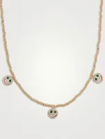 Happy Face Pavé Necklace