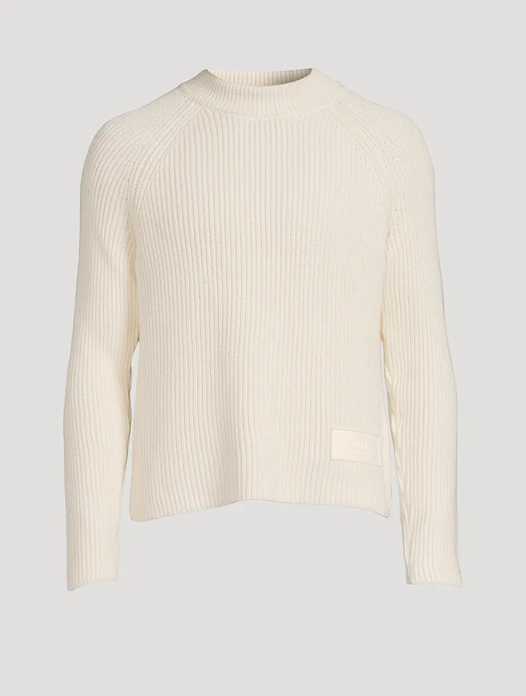 Cotton And Wool Sweater With Label