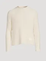 Cotton And Wool Sweater With Label