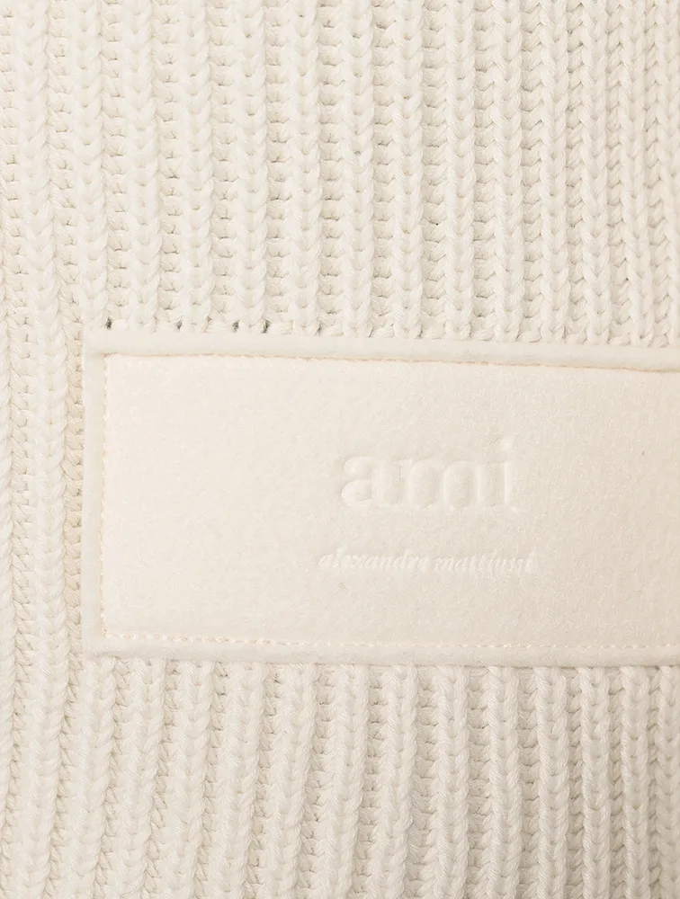 Cotton And Wool Sweater With Label