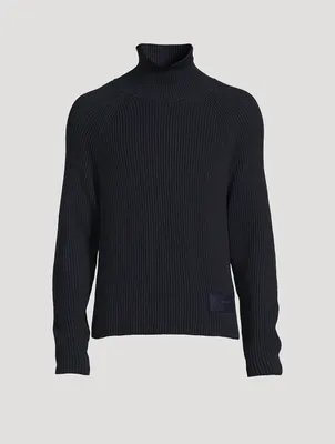 Cotton And Wool Turtleneck Sweater