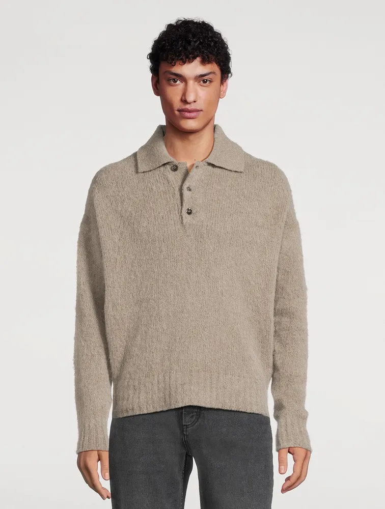 Wool And Alpaca Polo Sweater