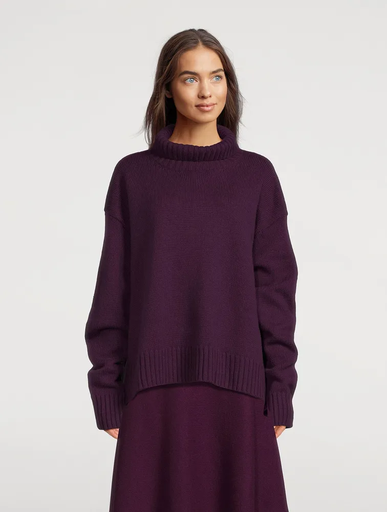 Cashmere-Blend Turtleneck Sweater