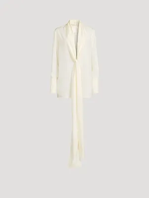 Silk Blouse With Lavallière