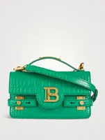 B-Buzz 24 Croc-Embossed Leather Crossbody Bag