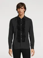 Dress Shirt With Faux Fur