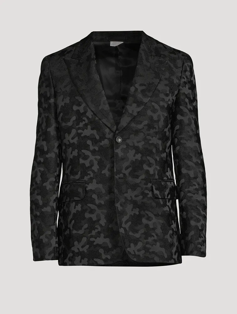 Single-Breasted Jacket Camo Print