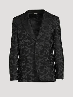 Single-Breasted Jacket Camo Print