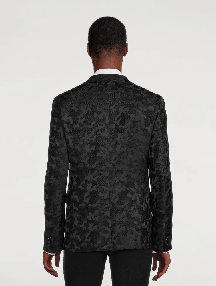 Single-Breasted Jacket Camo Print