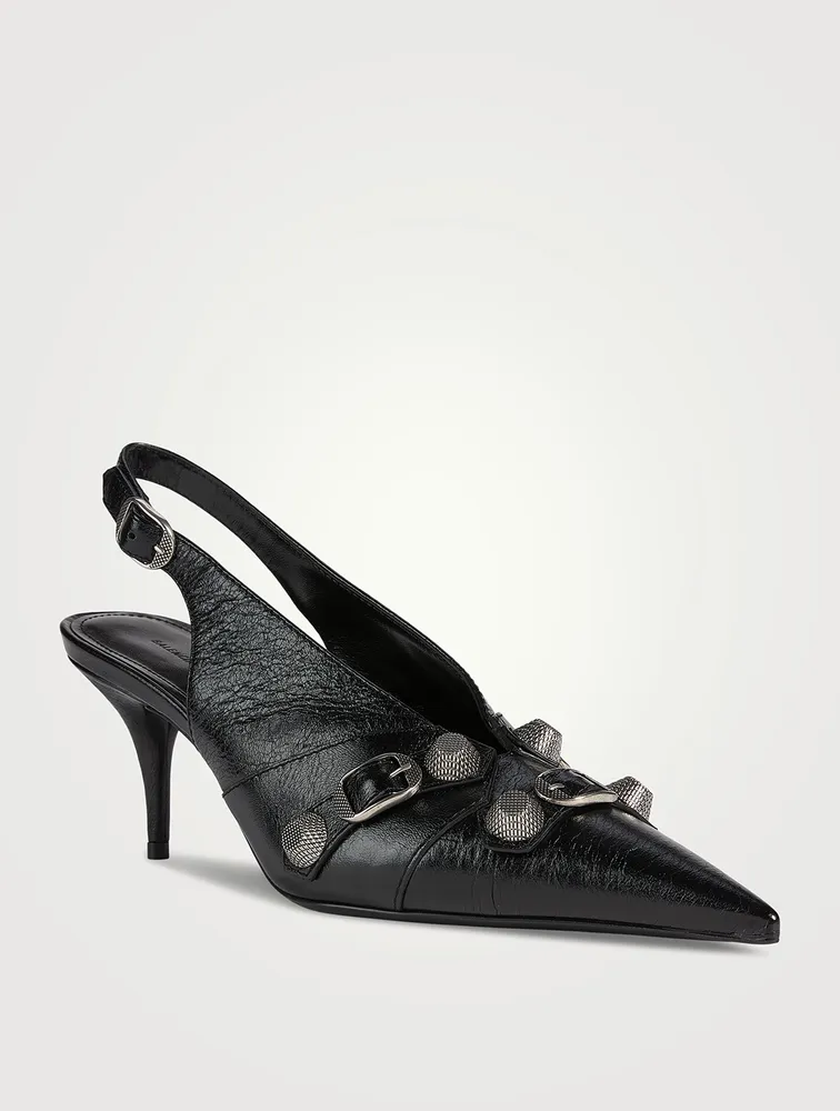 Cagole Leather Slingback Pumps